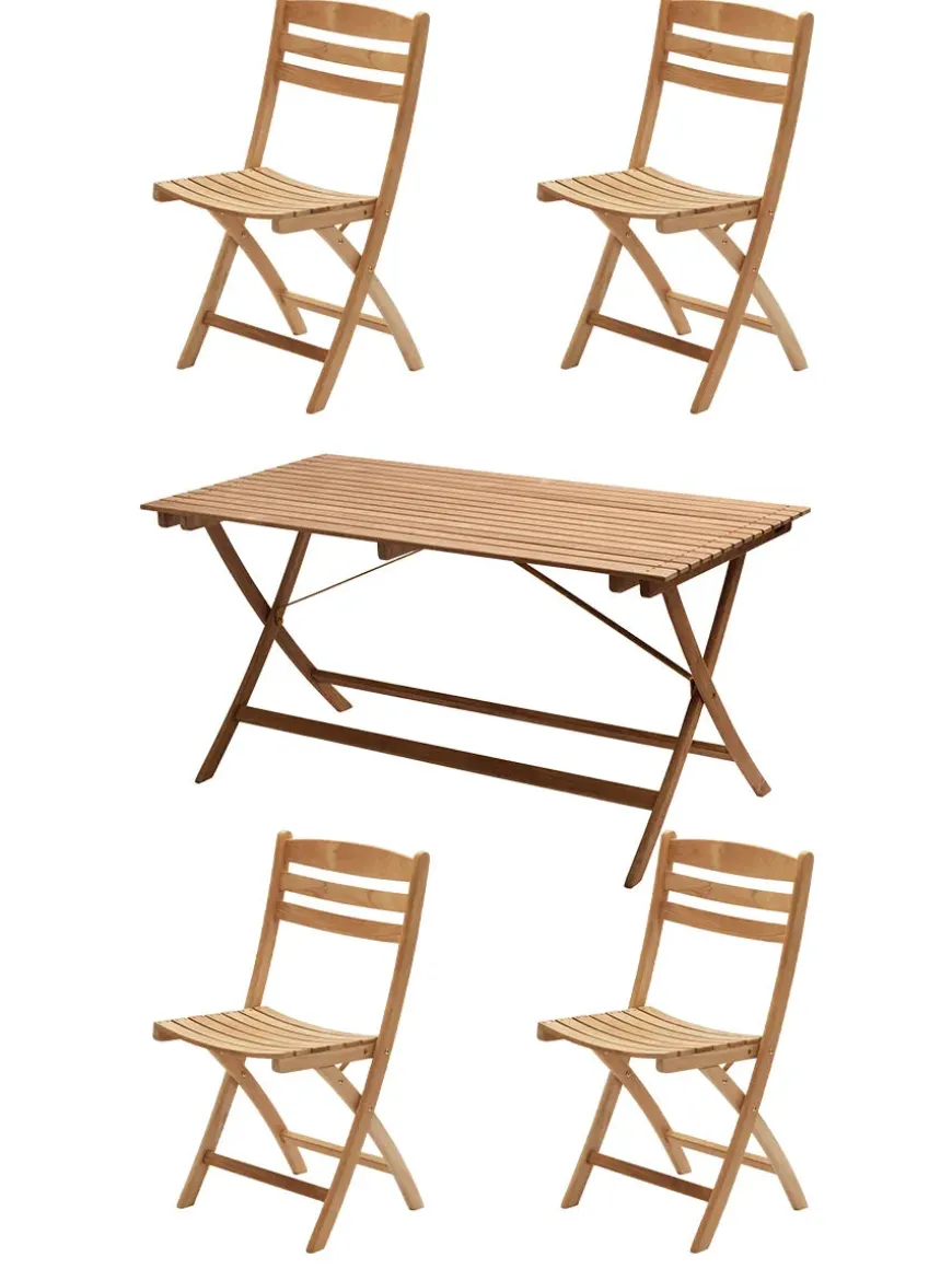 Skagerak Selandia Sæt, 2 armstole og Ø 94 bord fra Fritz Hansen