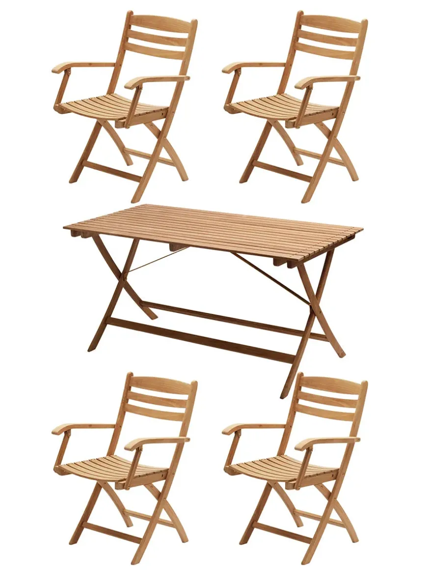 Skagerak Selandia Sæt, 2 armstole og Ø 94 bord fra Fritz Hansen