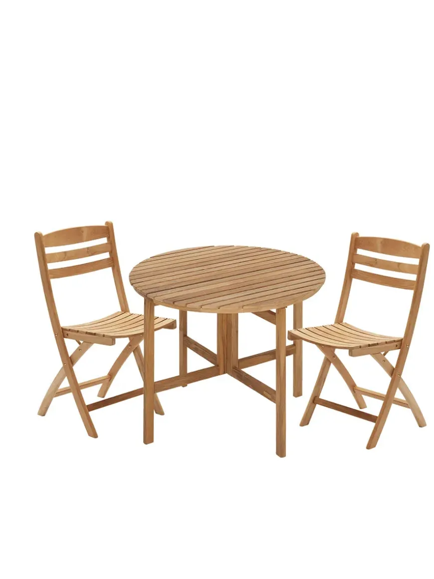 Skagerak Selandia Sæt, 2 stole og bord 75 fra Fritz Hansen