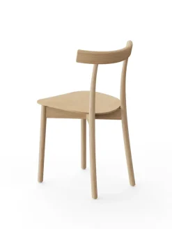 Skinny wooden chair, ash/black fra Nine