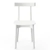 Skinny wooden chair, ash/white fra Nine