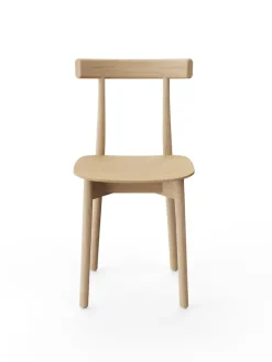 Skinny wooden chair, ash/white fra Nine