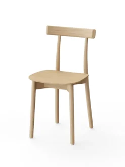 Skinny wooden chair, ash/white fra Nine