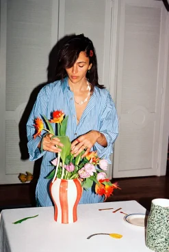 Sobremesa stripe cookie jar fra Hay