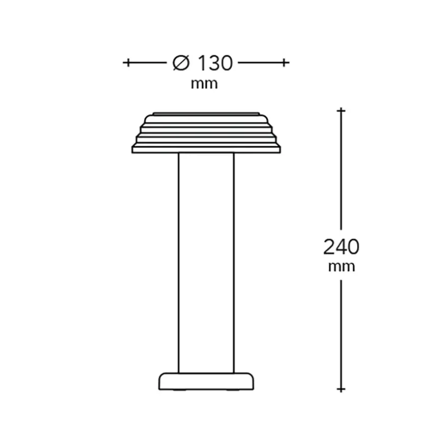 Sowden Light Portable Lamp PL1, black/white