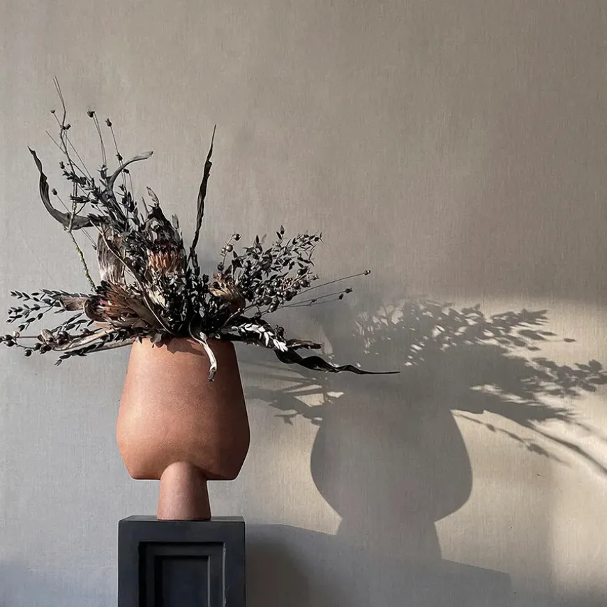 Sphere Vase Square - big, coffee fra 101 Copenhagen