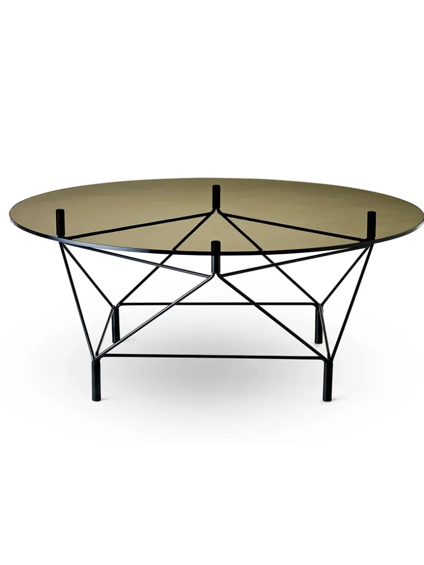 Spider Sofabord Ø 105 cm, sort stel fra Eilersen