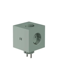 Square 2 Stikdåse med USB, beige fra Avolt