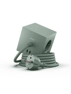 Square 1 Stikdåse med USB-C, beige fra Avolt