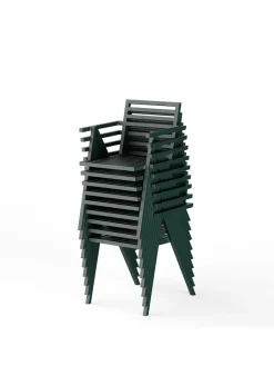 Stacking Arm Chair, grøn fra 19 Outdoors