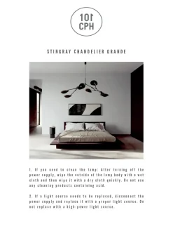 Stingray Chandelier, grande bronze fra 101 Copenhagen