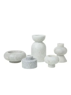 Stone Stacking Candleholder White fra Tom Dixon