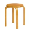 Stool E60, honey stained birk fra Artek