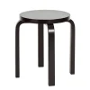 Stool E60, sortlakeret fra Artek