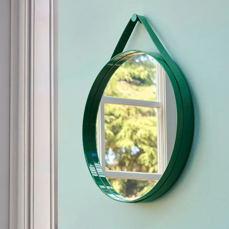 Strap Mirror No 2 Ø50 Red - Spejl fra Hay