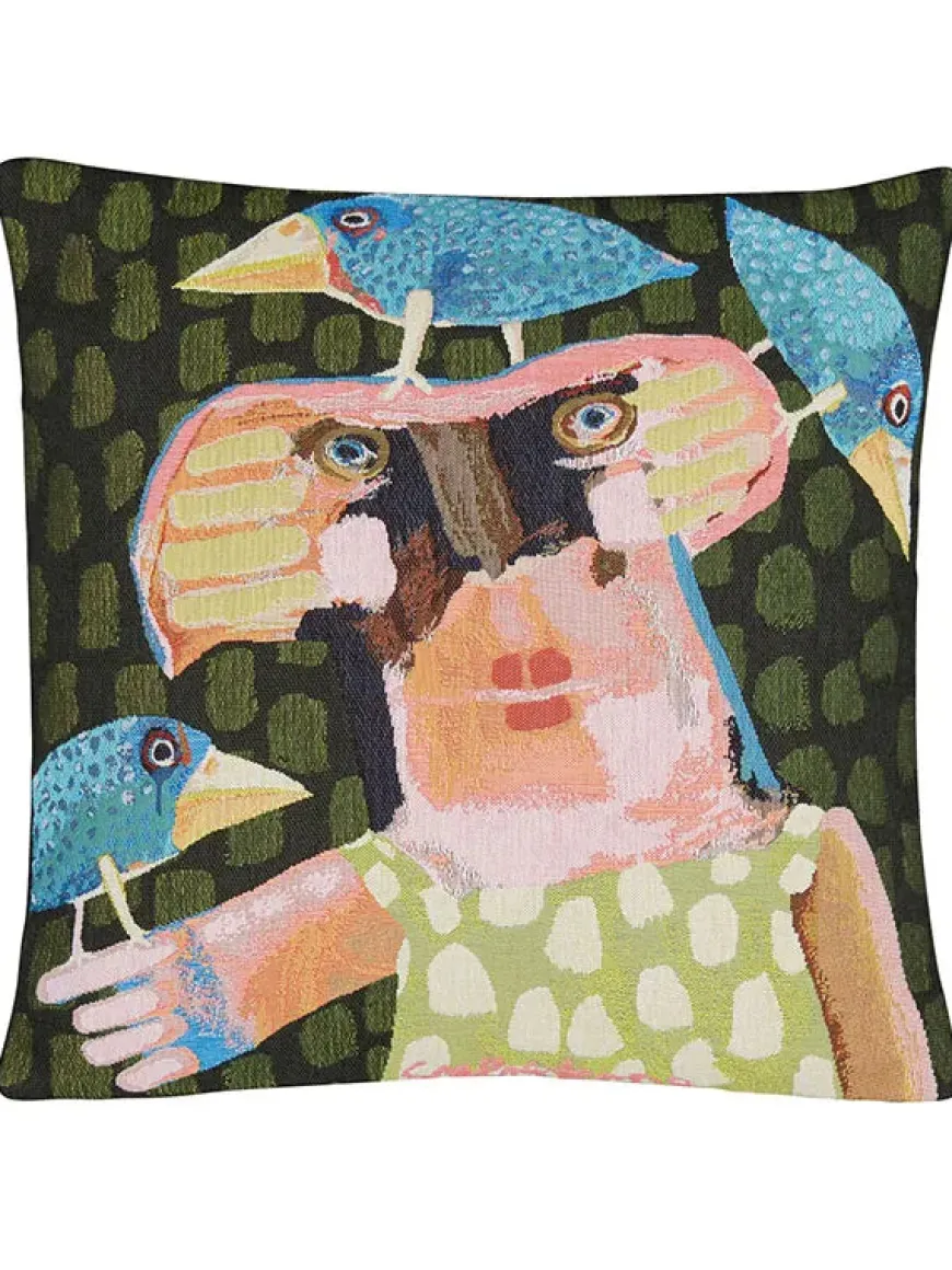 Sylvester Dame Med Torpedofugle pude fra Poulin Design