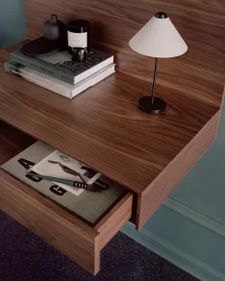 Tana Wall Mounted Desk, walnut fra New Works