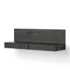 Tana Wall Mounted Media Module, black stained oak fra New Works