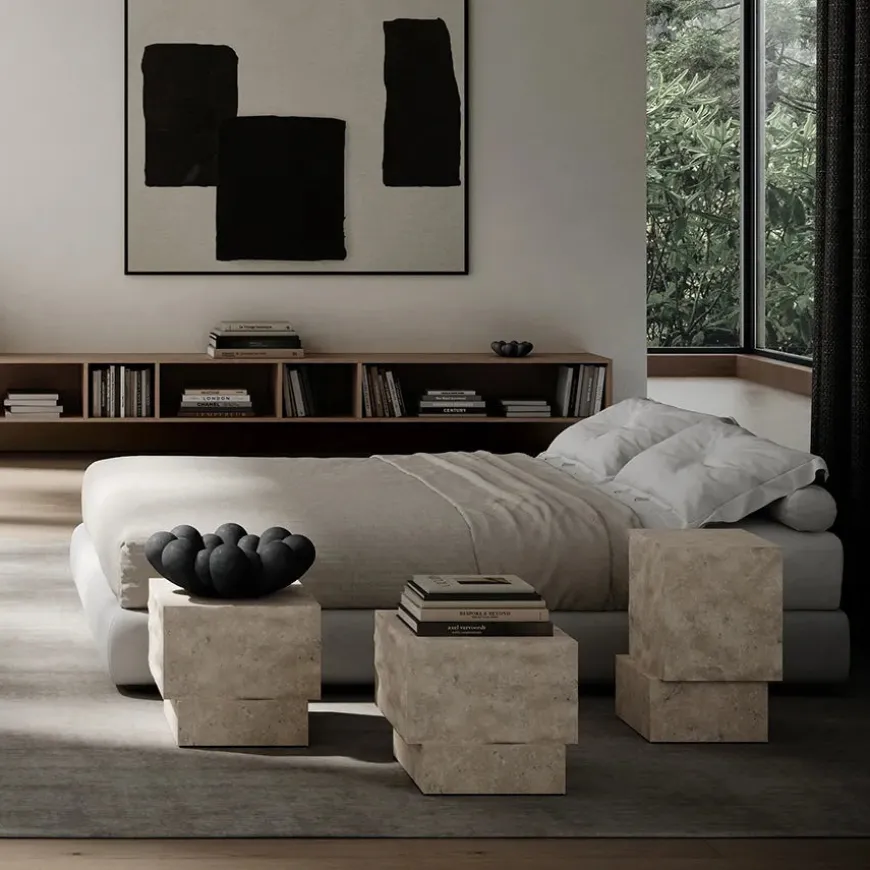 Temple Coffee Table Low, limestone fra 101 Copenhagen