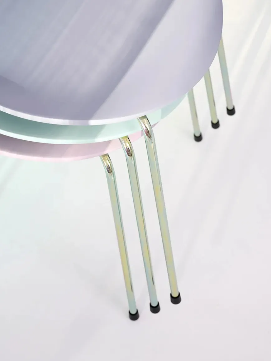 70th Anniversary Edition 3107 Spisebordsstol, 7:14 AM Blue af Arne Jacobsen