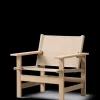 The Canvas Chair, lys olieret eg natur canvas af Børge Mogensen