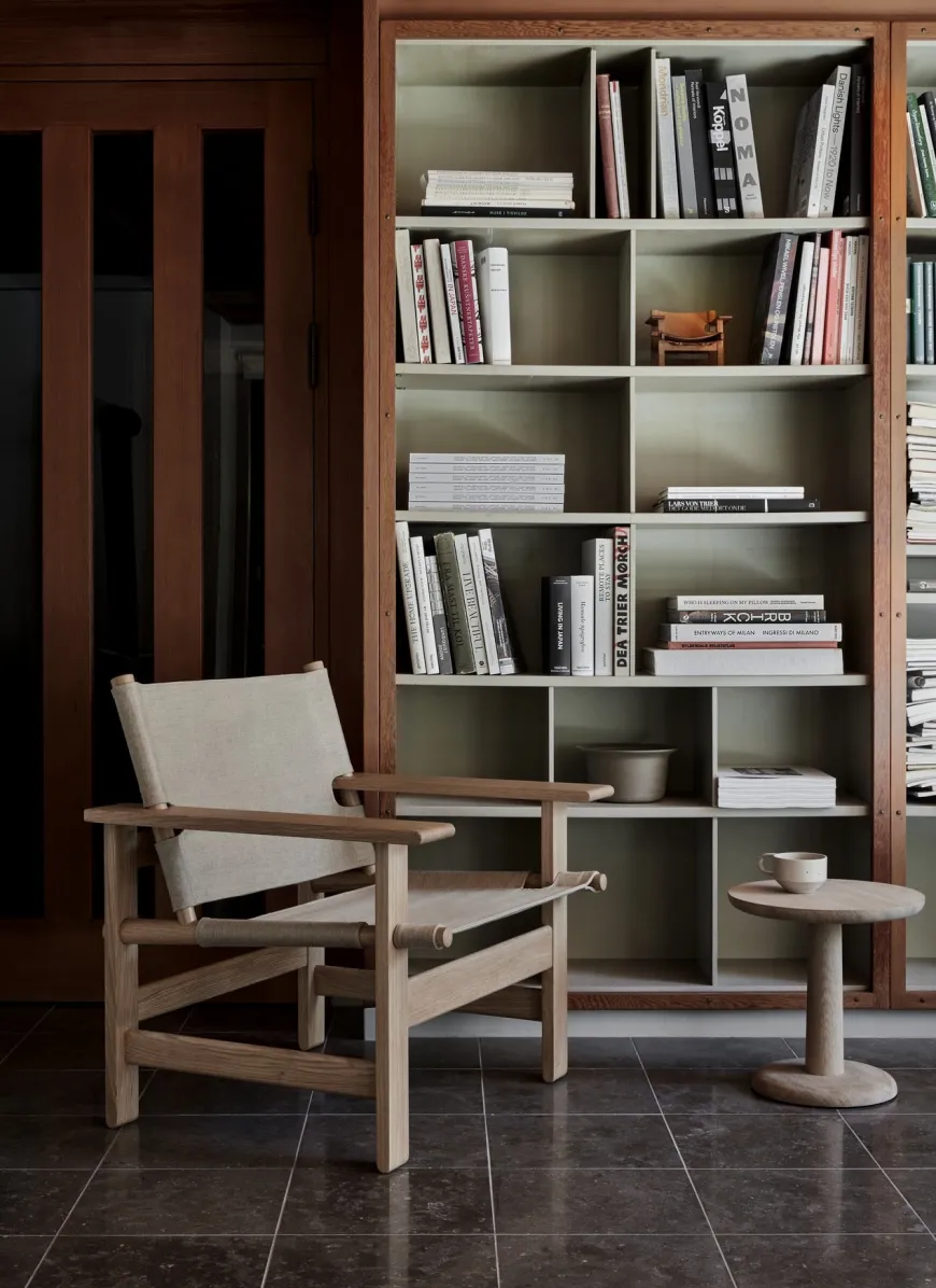 The Canvas Chair, lys olieret eg natur canvas af Børge Mogensen