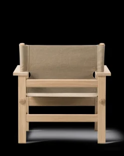 The Canvas Chair, lys olieret eg natur canvas af Børge Mogensen