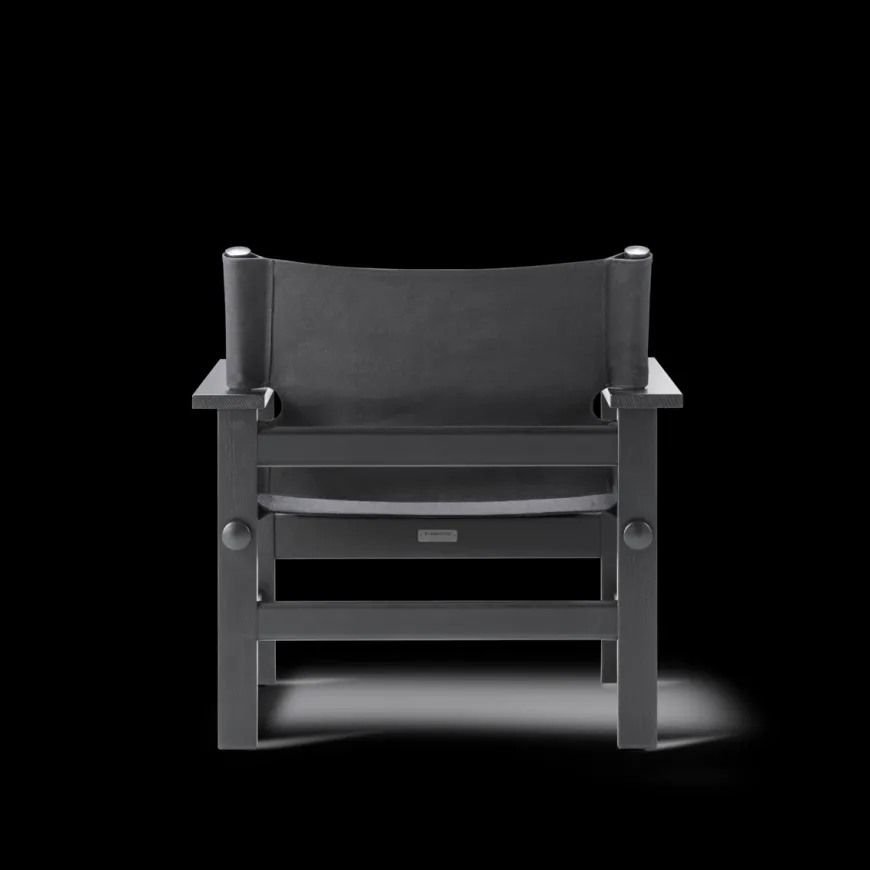 The Canvas Chair, røget eg sort canvas af Børge Mogensen