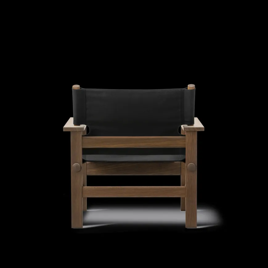 The Canvas Chair, røget eg sort canvas af Børge Mogensen
