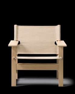 The Canvas Chair, sæbebehandlet eg natur canvas af Børge Mogensen
