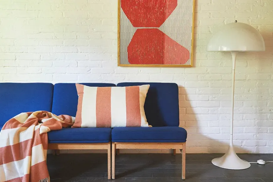 The Sweater Cushion, orange fra Silkeborg Uldspinderi