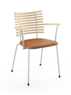 Tiger Armstol, creme læder fra Naver Collection