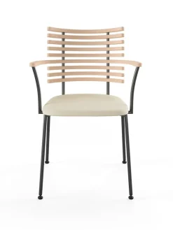 Tiger Armstol, sort læder fra Naver Collection