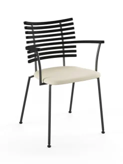 Tiger Armstol, sort læder fra Naver Collection