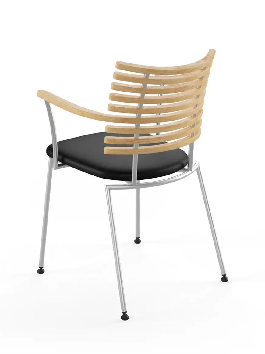 Tiger Armstol, sort læder fra Naver Collection