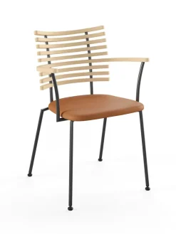 Tiger Armstol, sort læder fra Naver Collection