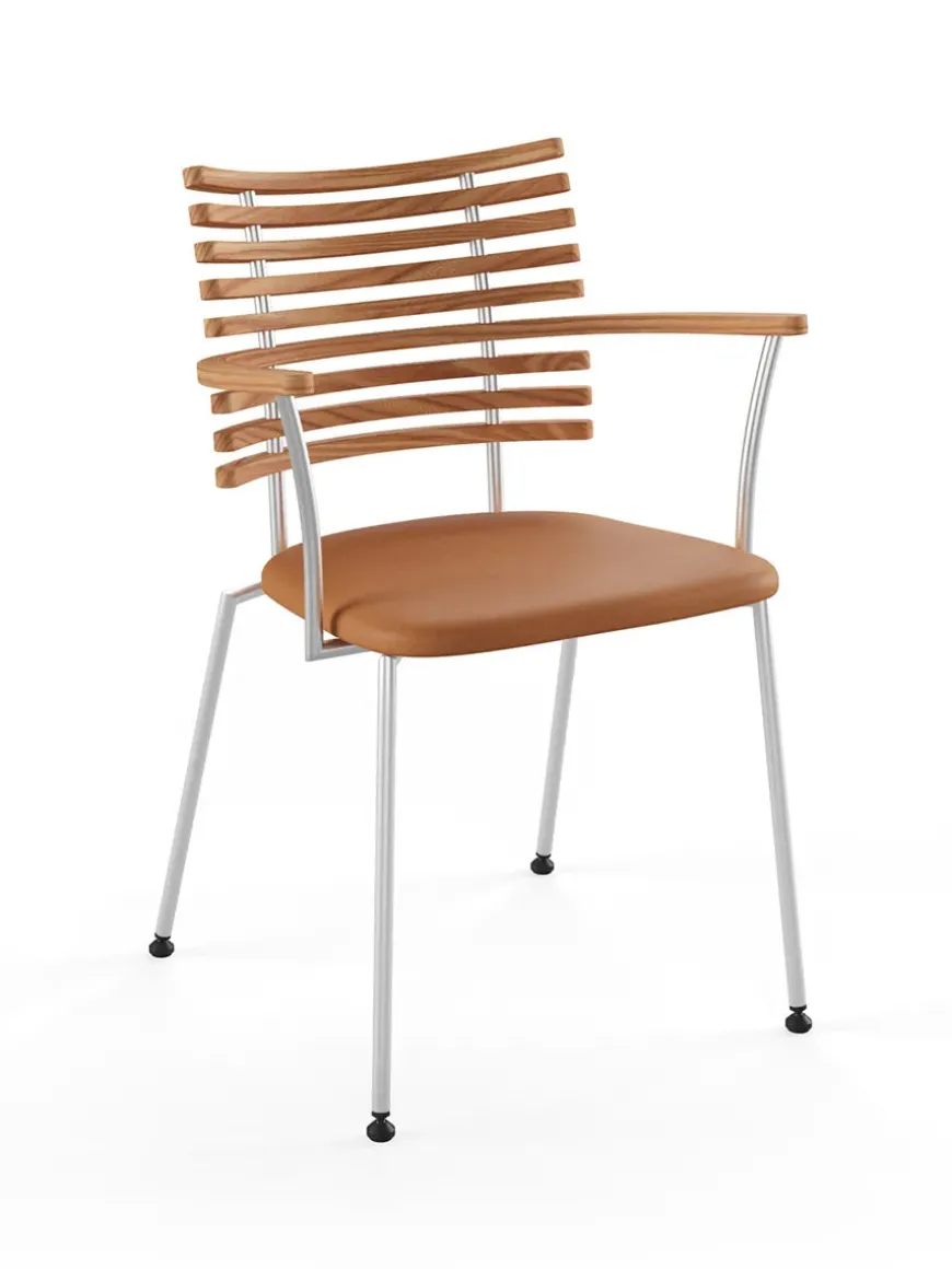 Tiger Armstol, sort læder fra Naver Collection