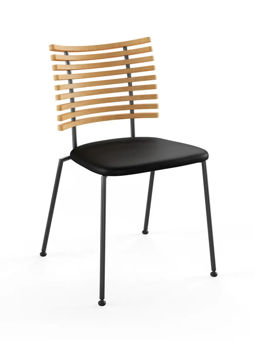 Tiger Stol, sort læder fra Naver Collection