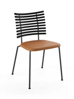 Tiger Stol, sort læder fra Naver Collection