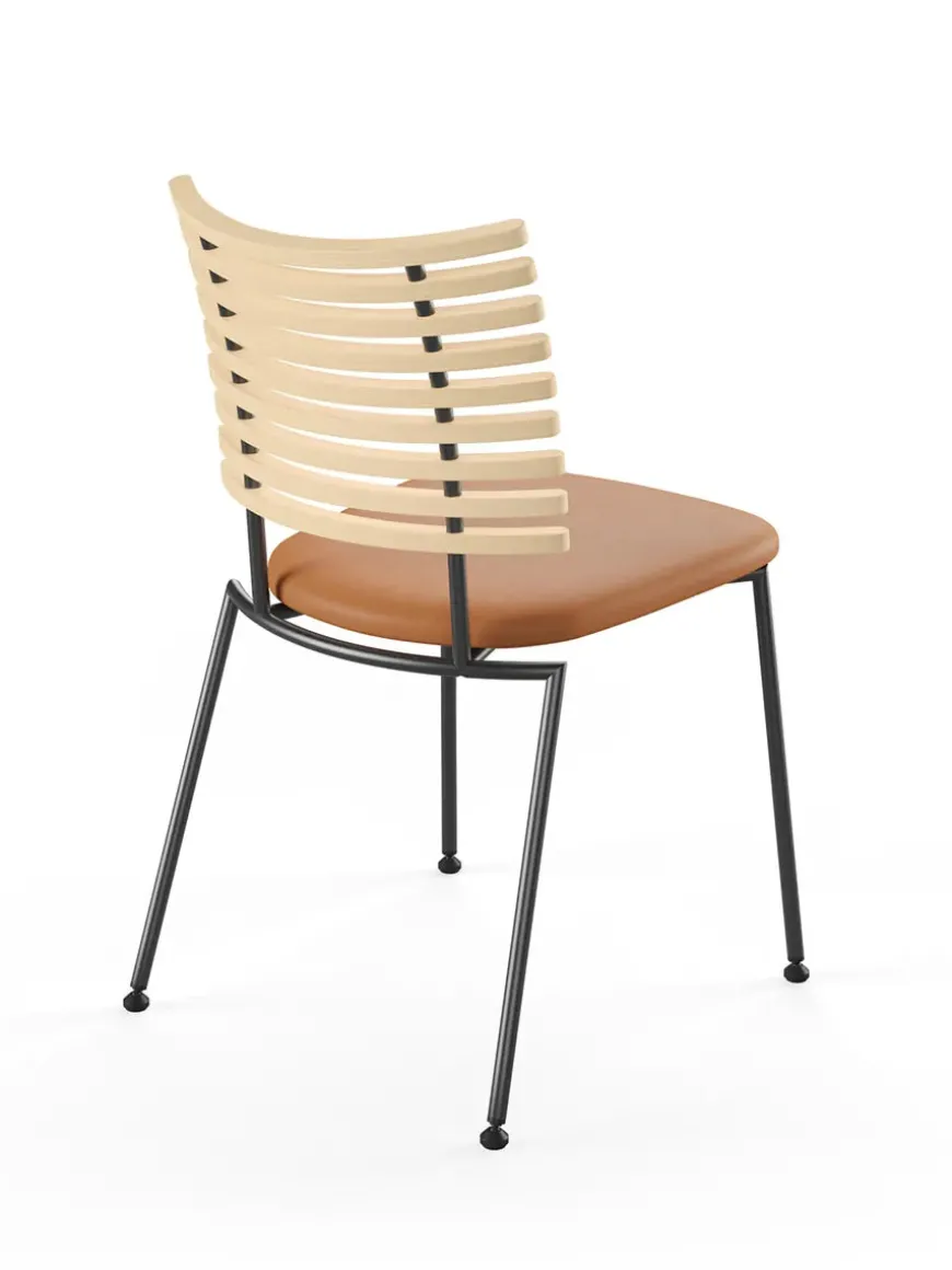 Tiger Stol, sort læder fra Naver Collection