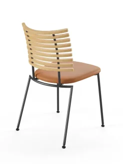 Tiger Stol, sort læder fra Naver Collection