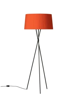 Tripode Gulvlampe fra Santa and Cole, red-amber (G5)