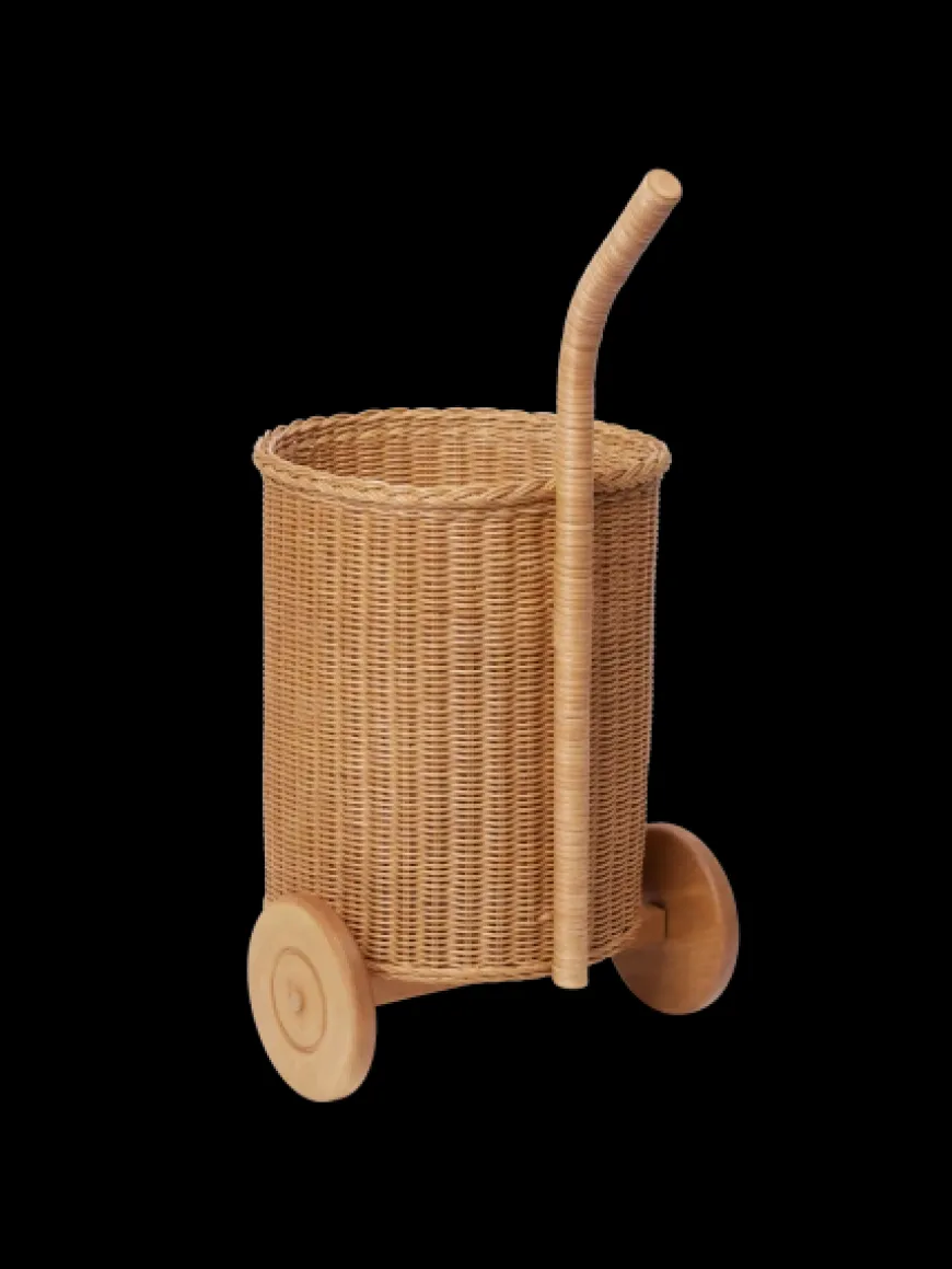 Tukki Trolley – naturlig rattan vogn fra Ferm Living