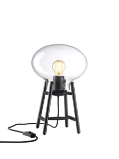U4 Hiti Bordlampe, klart glas/eg fra FDB Møbler