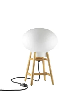 U4 Hiti Bordlampe, klart glas/sort eg fra FDB Møbler