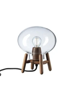 U6 Mini Hiti Bordlampe, klart glas/eg fra FDB Møbler