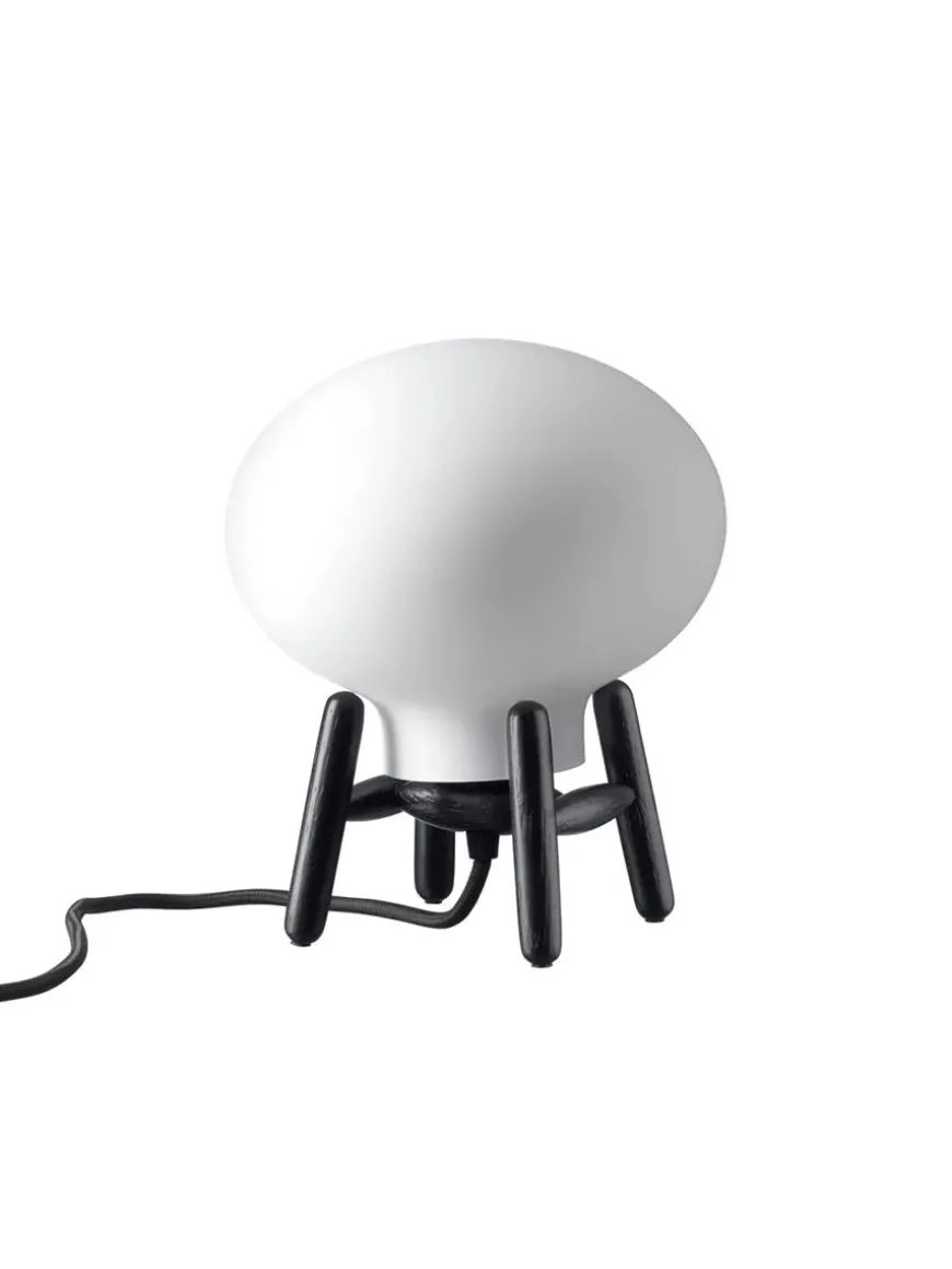 U6 Mini Hiti Bordlampe, klart glas/sort eg fra FDB Møbler