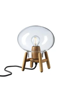 U6 Mini Hiti Bordlampe, opalt glas/sort eg fra FDB Møbler