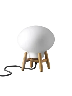 U6 Mini Hiti Bordlampe, opalt glas/sort eg fra FDB Møbler