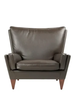 V11 Lounge Chair, smooth leather coffee fra GUBI